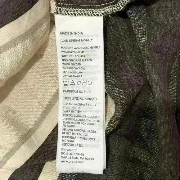 Prana Green Brown Earthy Modal Sleeveless Lightweight Midi Dress Pockets Size S - Picture 3 of 9